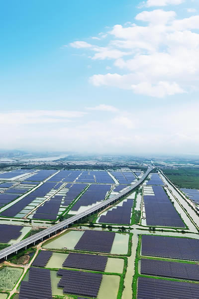 Aquavoltaics Utility-scale Power station（Hezhou North, Zhuhai，China）