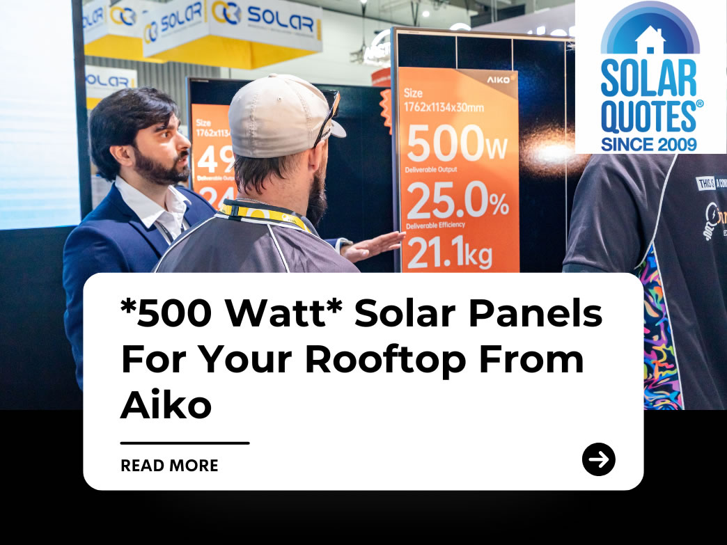 *500 Watt* Solar Panels For Your Rooftop From Aiko